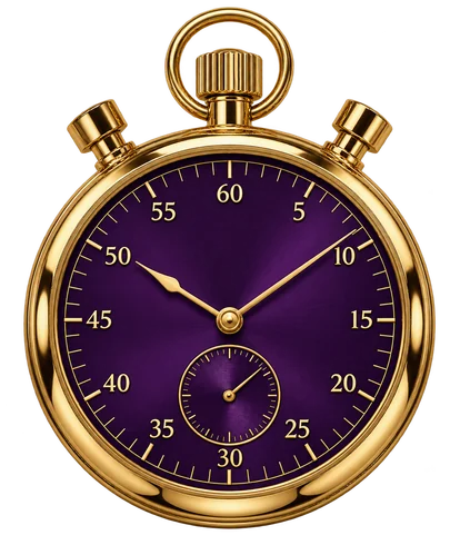 A stopwatch, a simple reminder to time a session and stick to it
