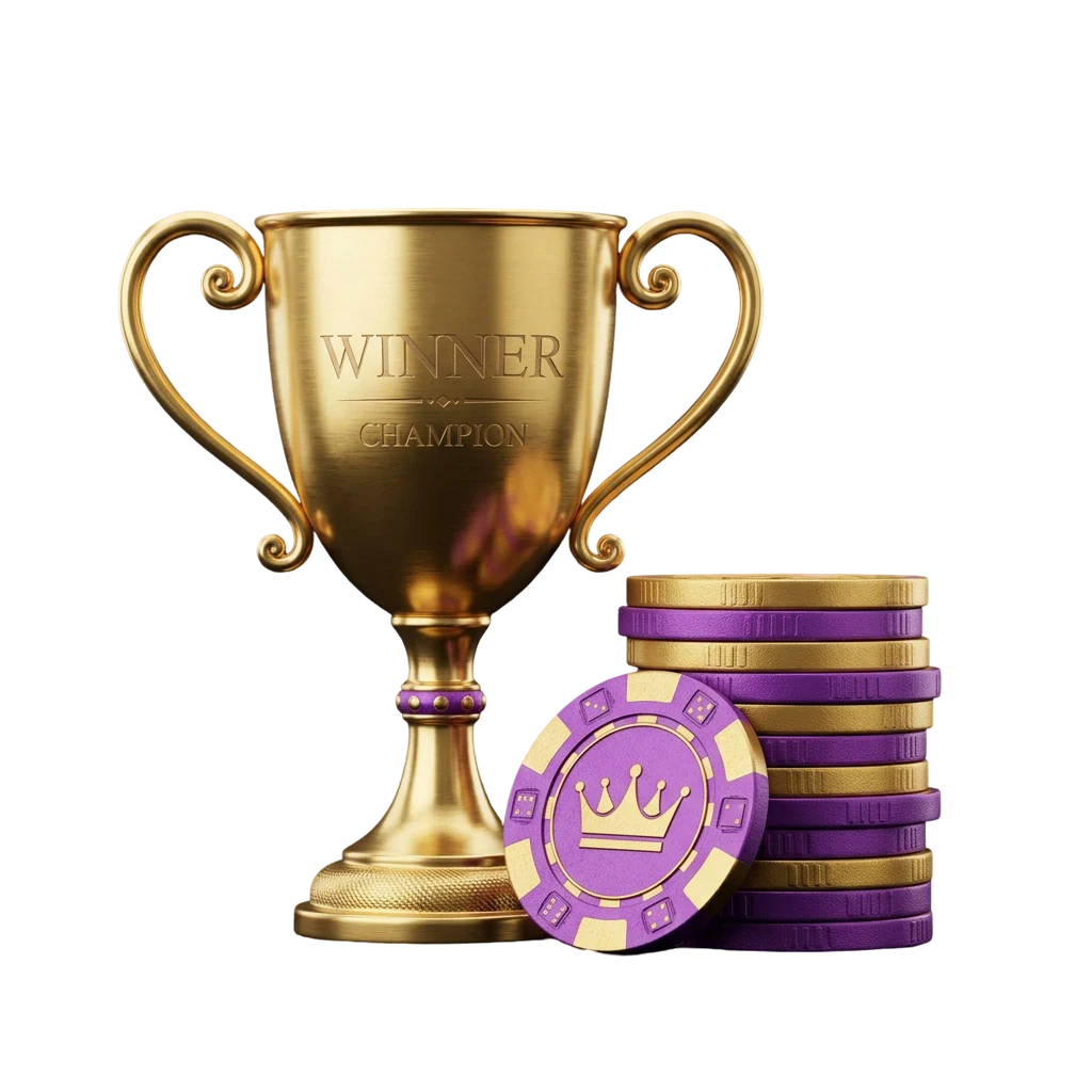 Engraved gold trophy cup on a table